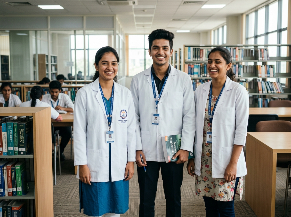 Indian B.Pharm students preparing for healthcare careers